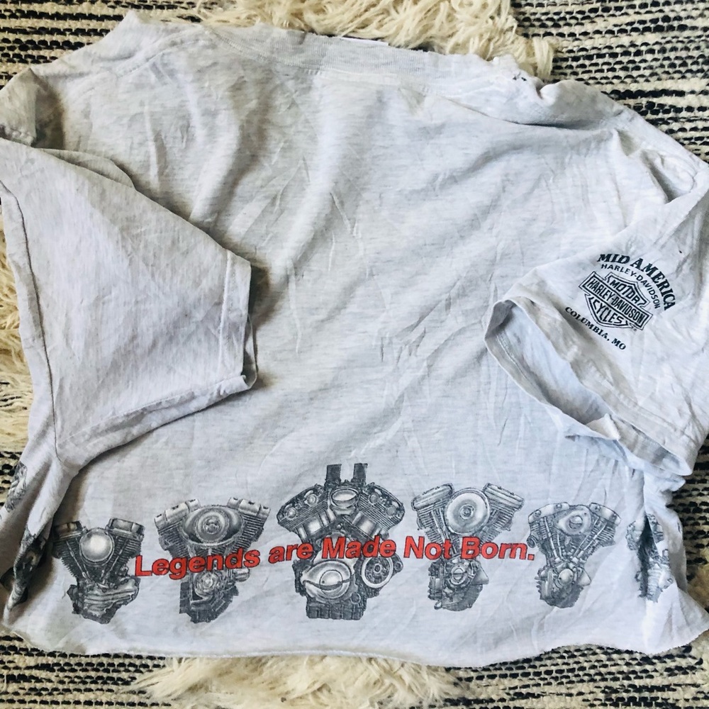 ❌sold❌Harley Davidson cropped tee - Picture 4 of 6